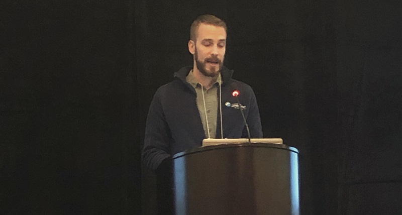 Leland Wilbur presents at Flood Forecasting and Warning Workshop