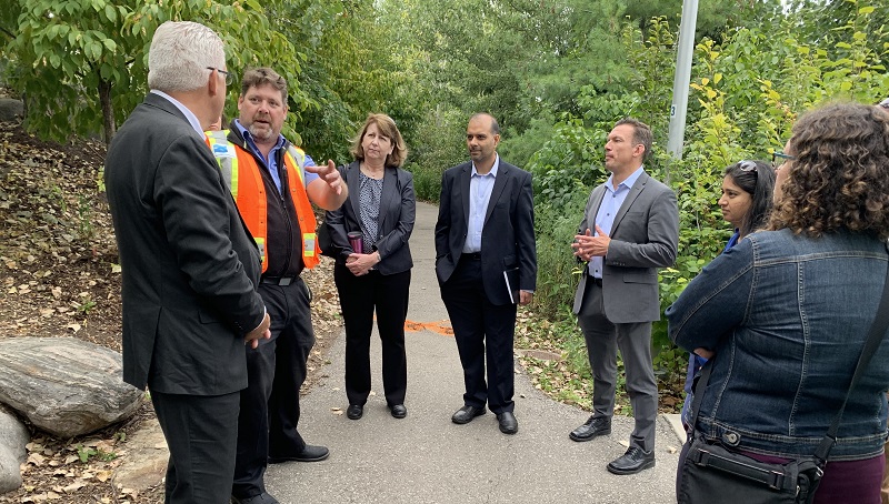 tour of West Don Lands Flood Protection Landform