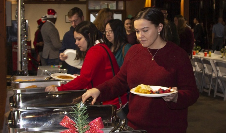 TRCA staff members enjoy buffet at annual pancake breakfast