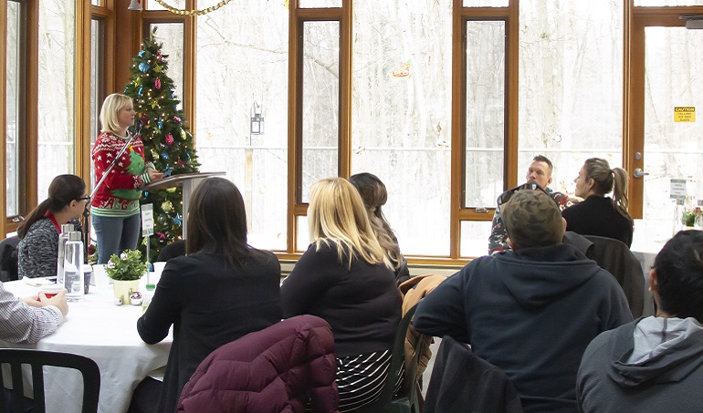 TRCA chair Jennifer Innis speaks at annual pancake breakfast