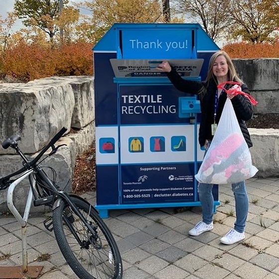 People Power Challenge participant takes part in textile recycling program