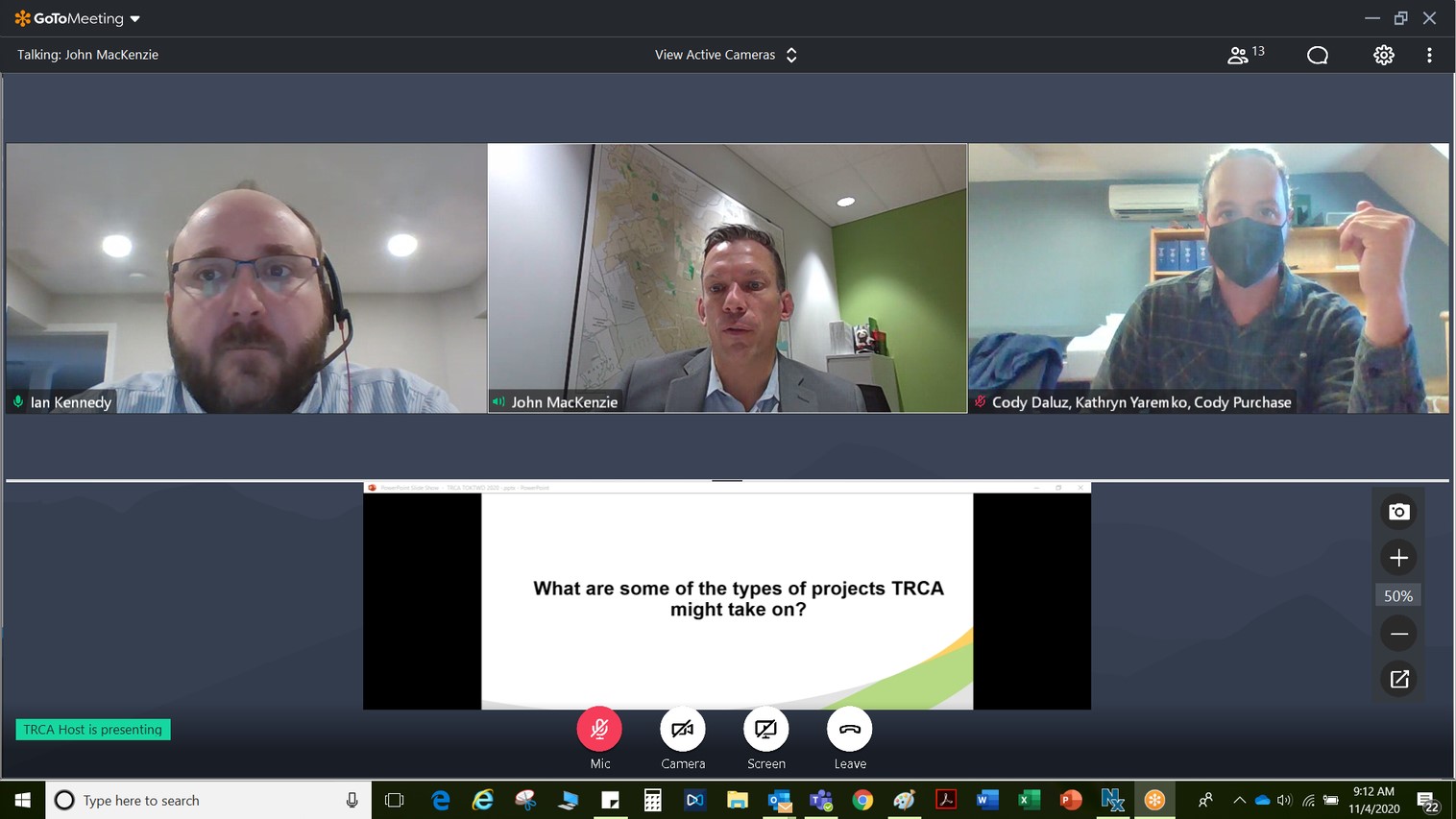 TRCA team members participate in virtual Take Our Kids to Work Day session