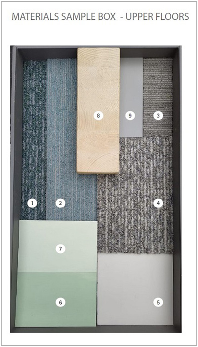 selection of interior finishes for new TRCA administrative building