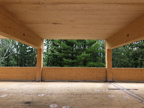 view of Black Creek ravine from the second floor of the new TRCA administrative building