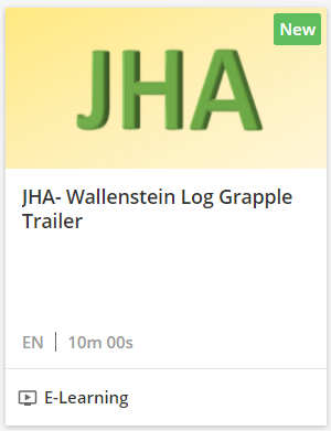 JHA Course - Wallenstein Log Grapple Trailer