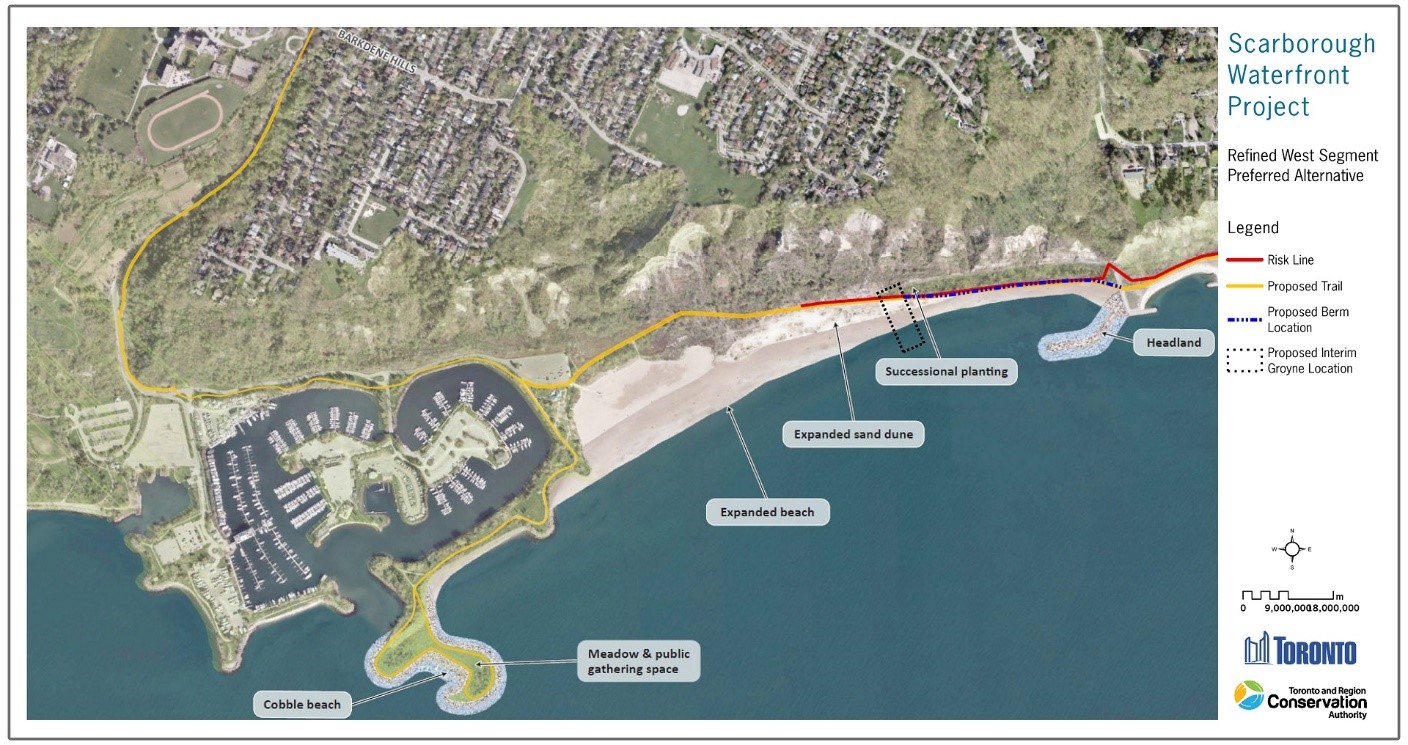 conceptual design for Scarborough Waterfront project west segment