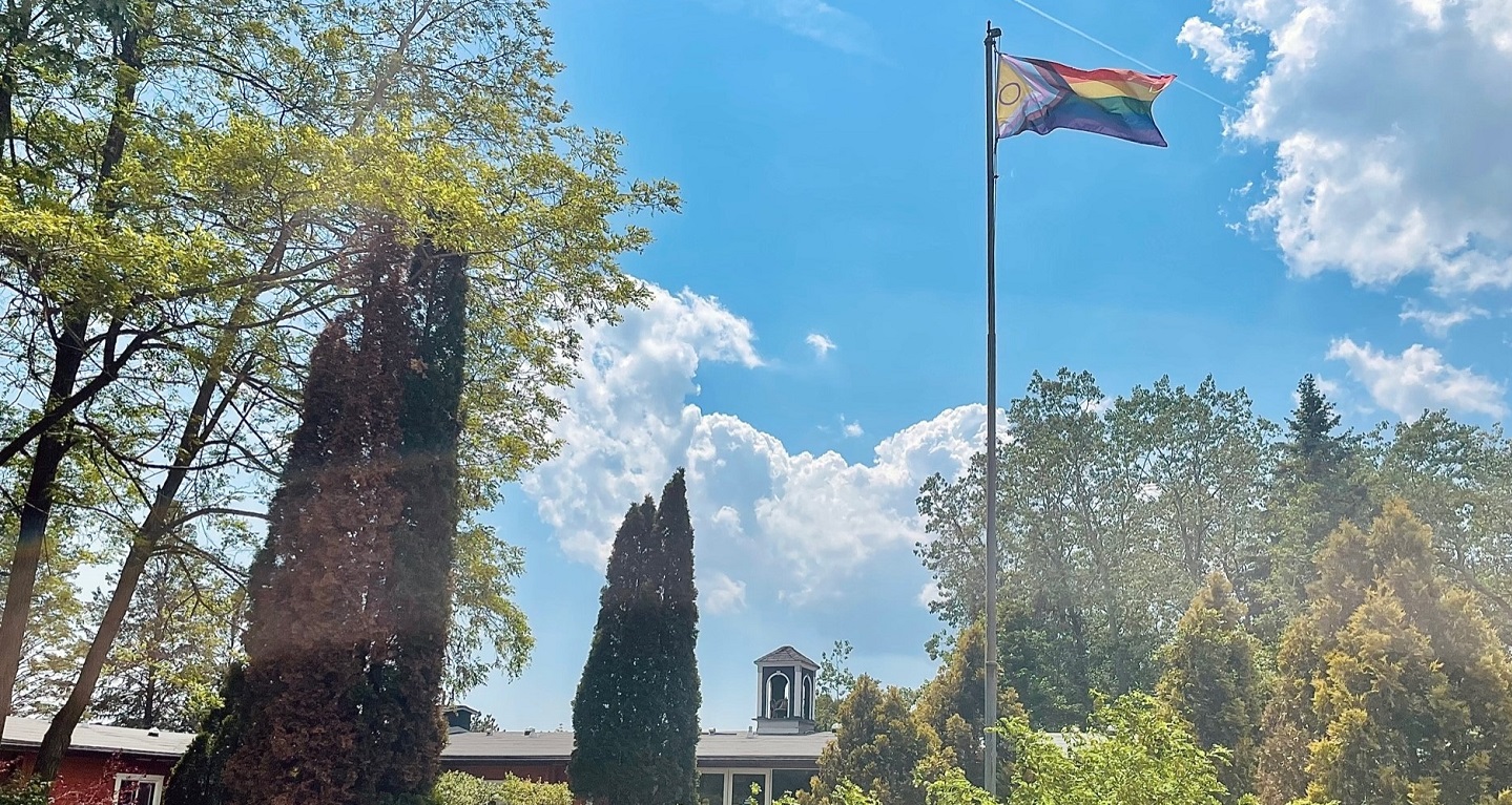 Pride flag flying at Claremont Nature Centre