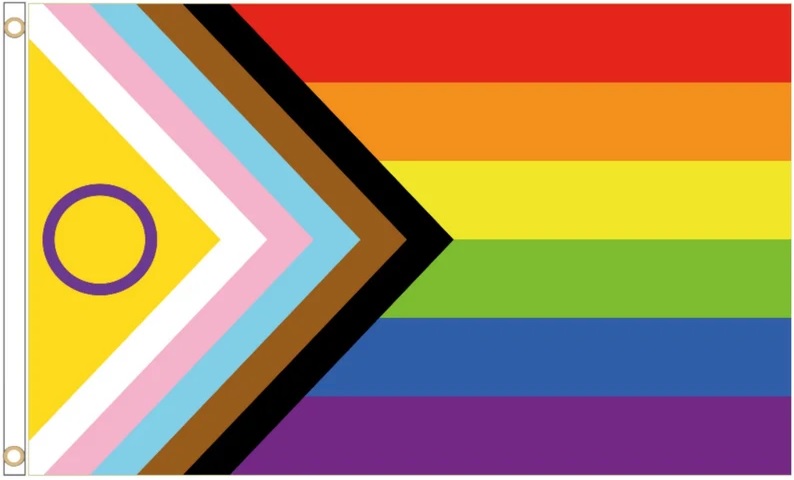 Pride flag with intersex addition