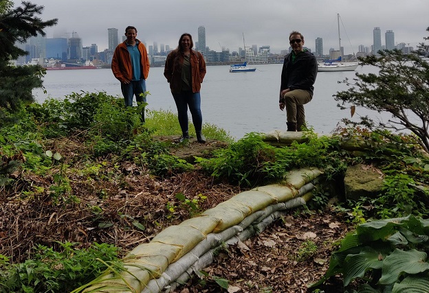 TRCA project management staff on site at Toronto Island Park