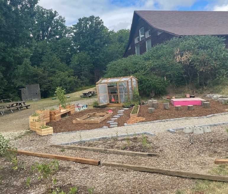 completed childrens garden at Claireville Education Centre